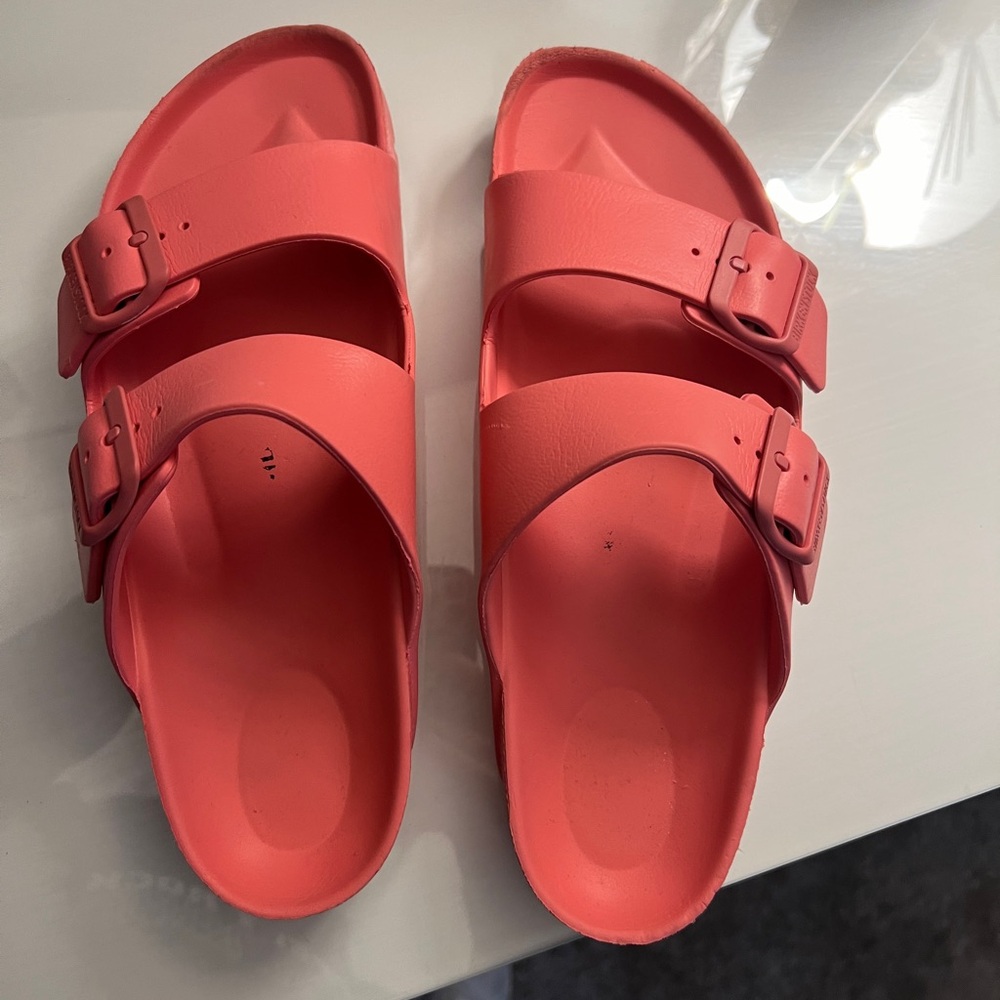 Pink Rubber birkenstocks